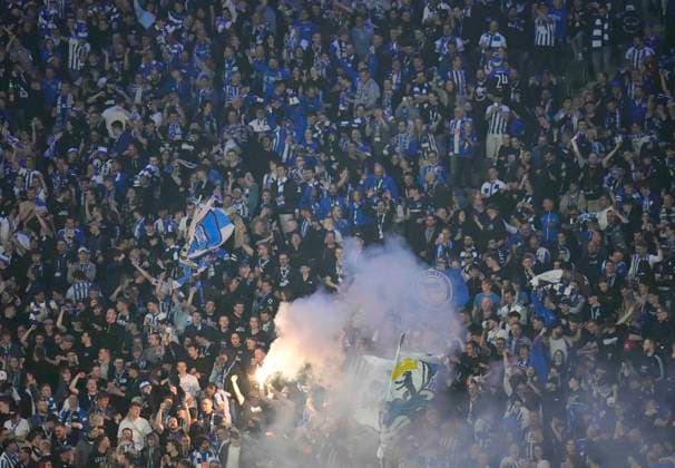 Germany, Berlin, 12 04 2024, Olympic Stadium, Hertha BSC vs FC Hansa Rostock 2 Bundesliga, Hertha Berlin fans Berlin Olympic Stadium Berlin Germany eu-images-659