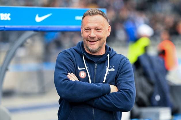 2 Bundesliga Hertha BSC Berlin FC Hansa Rostock on 12 04 2024 at the Olympiastadion in Berlin Coach Pal Dardai Hertha BSC Berlin MT