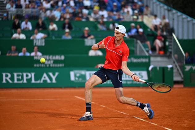 Monaco Rolex Masters Ugo Humbert (FRA) during his quarter final round match at the Monaco Rolex Masters in Monte Carlo, on April, 12, 2024. Photo by Corinne Dubreuil ABACAPRESS.COM Monaco Monaco  Copyright: xDubreuilxCorinne ABACAx