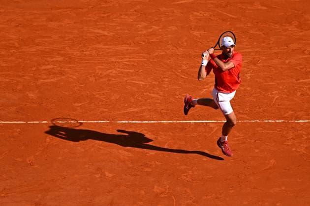 Monaco Rolex Masters Novak Djokovic (SRB) during his quarter final round match at the Monaco Rolex Masters in Monte Carlo, on April, 12, 2024. Photo by Corinne Dubreuil ABACAPRESS.COM Monaco Monaco  Copyright: xDubreuilxCorinne ABACAx
