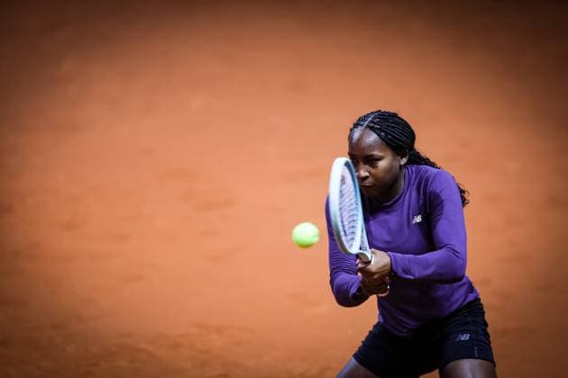 Coco Gauff during training during training Porsche Tennis Grand Prix GP Stuttgart 2024, Porsche Arena, 13 04 2024 GER Porsche Tennis Grand Prix GP Stuttgart 2024 Porsche Arena, 13 04 2024 Stuttgart Copyright: xEibner-Pressefoto RogerxBuerkex EP