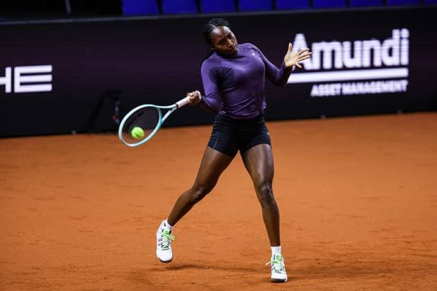 Coco Gauff during training during training Porsche Tennis Grand Prix GP Stuttgart 2024, Porsche Arena, 13 04 2024 GER Porsche Tennis Grand Prix GP Stuttgart 2024 Porsche Arena, 13 04 2024 Stuttgart Copyright: xEibner-Pressefoto RogerxBuerkex EP