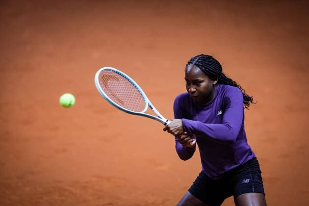 Coco Gauff during training during training Porsche Tennis Grand Prix GP Stuttgart 2024, Porsche Arena, 13 04 2024 GER Porsche Tennis Grand Prix GP Stuttgart 2024 Porsche Arena, 13 04 2024 Stuttgart Copyright: xEibner-Pressefoto RogerxBuerkex EP