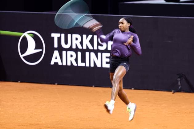 Tennis, WTA tournament in Stuttgart, Coco Gauff training