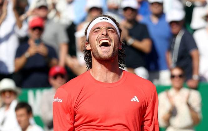 Tennis, ATP-Turnier in Monte Carlo DEMI ROLEX MONTE-CARLO MASTERS TSITSIPAS-SINNER PHOTOPQR NICE MATIN Jean François Ottonello ; Roquebrune-Cap-Martin ; 13 04 2024 ; Demi-finale Rolex Monte-Carlo Masters - Stefanos Tsitsipas (GRE en rouge) vs Jannik Sinner (ITA en noir) Roquebrune-Cap-Martin France  Copyright: xPHOTOPQR NICExMATIN MAXPPPxJeanxFrançoisxOttonellox 20240413NIM7351 20240413NIM7351