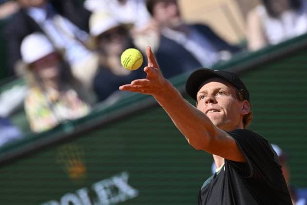 Tennis - Rolex Monte Carlo 2024 - ATP, Tennis Herren - Jannik Sinner - Italie TENNIS - Rolex Monte Carlo 2024 - MC - 13 04 2024 ChrysleneCaillaud Panoramic 