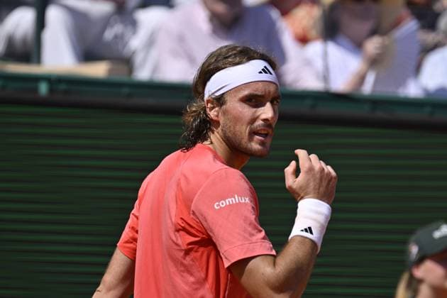 Tennis - Rolex Monte Carlo 2024 - ATP, Tennis Herren - Stefanos Tsitsipas - Grece TENNIS - Rolex Monte Carlo 2024 - MC - 13 04 2024 ChrysleneCaillaud Panoramic 