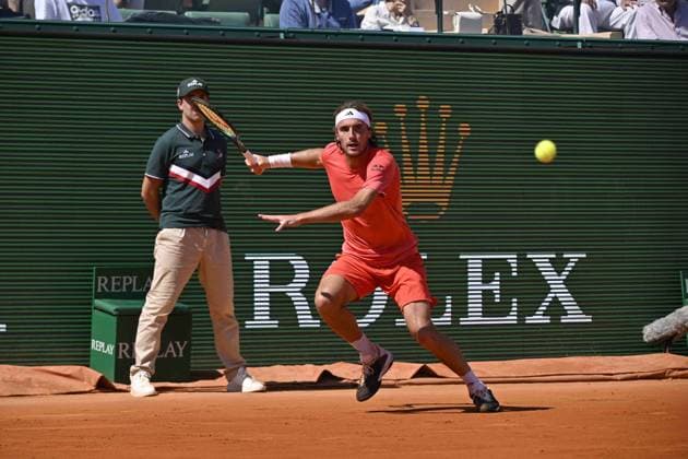 Tennis - Rolex Monte Carlo 2024 - ATP, Tennis Herren - Stefanos Tsitsipas - Grece TENNIS - Rolex Monte Carlo 2024 - MC - 13 04 2024 ChrysleneCaillaud Panoramic 