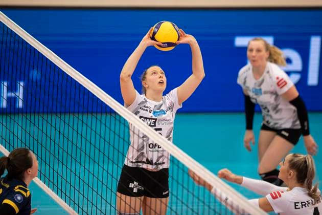 2 Bundesliga Women Pro Schwarz Weiss Erfurt vs DSHS SnowTrex Köln 13 04 2024 Isabella Noble 5 Schwarz Weiss Erfurt 2 Bundesliga Women Pro Schwarz Weiss Erfurt vs DSHS SnowTrex Köln Riethsporthalle Erfurt 13 04 2024 Copyright: xBEAUTIFULxSPORTS Duehringx