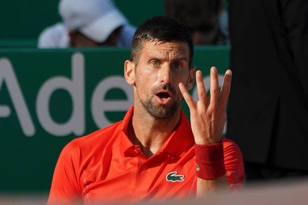 Novak Djokovic (Serbie) TENNIS : Monaco Rolex Masters - 1 2 de finale - Monaco - 13 04 2024 NorbertScanella Panoramic 