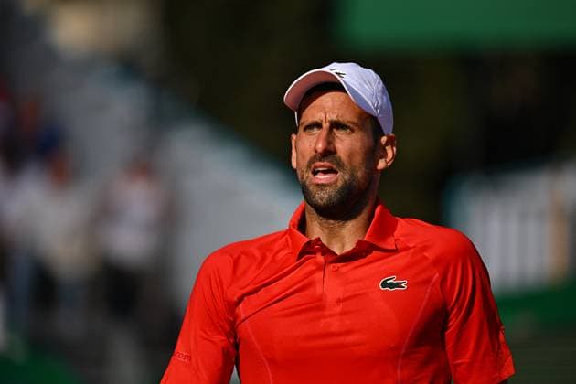 Monaco Rolex Masters Novak Djokovic (SRB) during his semi final match at the Monaco Rolex Masters in Monte Carlo, on April, 13, 2024. Photo by Corinne Dubreuil ABACAPRESS.COM Monte-Carlo Monaco  Copyright: xDubreuilxCorinne ABACAx