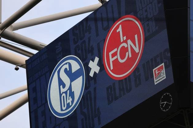 The video cube shows todays match between FC Schalke04 and 1 FC Nürnberg in the match of the 2 BL season 2023 24 FC Schalke 04 1 FC Nürnberg Copyright Thomas Pakusch