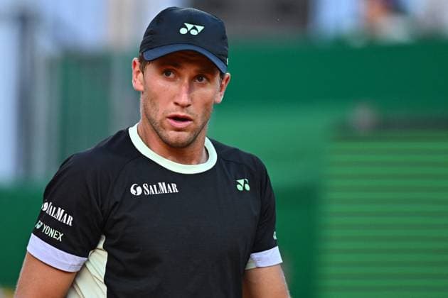 Monaco Rolex Masters Casper Ruud (NOR) during his semi final match at the Monaco Rolex Masters in Monte Carlo, on April, 13, 2024. Photo by Corinne Dubreuil ABACAPRESS.COM Monte-Carlo Monaco  Copyright: xDubreuilxCorinne ABACAx