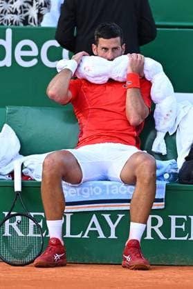 Monaco Rolex Masters Novak Djokovic (SRB) during his semi final match at the Monaco Rolex Masters in Monte Carlo, on April, 13, 2024. Photo by Corinne Dubreuil ABACAPRESS.COM Monte-Carlo Monaco Copyright: xDubreuilxCorinne ABACAx