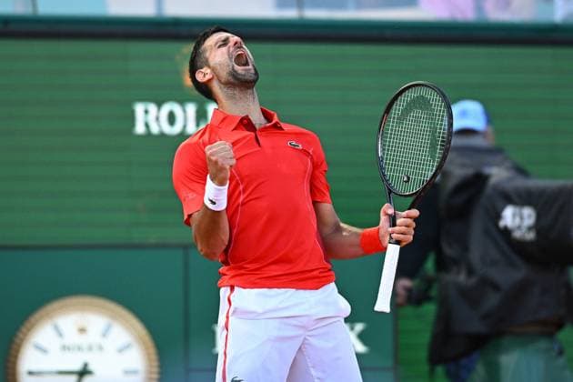 Monaco Rolex Masters Novak Djokovic (SRB) during his semi final match at the Monaco Rolex Masters in Monte Carlo, on April, 13, 2024. Photo by Corinne Dubreuil ABACAPRESS.COM Monte-Carlo Monaco  Copyright: xDubreuilxCorinne ABACAx