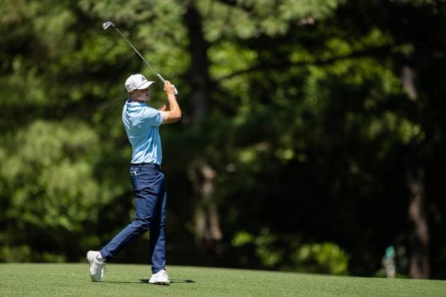 240413 Ludvig Aberg of Sweden during the third round of the 2024 Masters Golf Tournament on April 13, 2024 in Augusta Photo Petter Arvidson BILDBYRAN kod PA PA0794 bbeng golf masters the masters augusta us masters  Copyright: PETTERxARVIDSON BB240413PA009