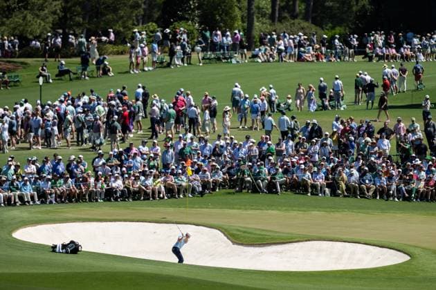 240413 Ludvig Aberg of Sweden during the third round of the 2024 Masters Golf Tournament on April 13, 2024 in Augusta Photo Petter Arvidson BILDBYRAN kod PA PA0794 bbeng golf masters the masters augusta us masters  Copyright: PETTERxARVIDSON BB240413PA010