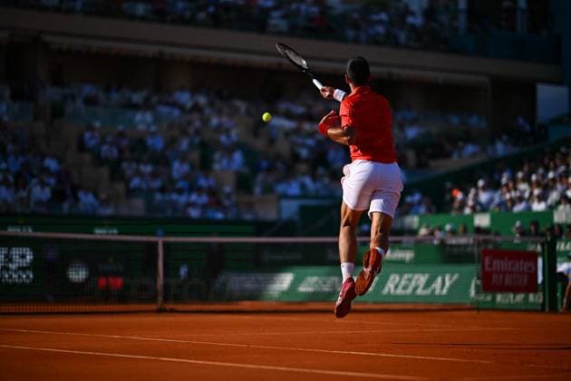 Monaco Rolex Masters Novak Djokovic (SRB) during his semi final match at the Monaco Rolex Masters in Monte Carlo, on April, 13, 2024. Photo by Corinne Dubreuil ABACAPRESS.COM Monte-Carlo Monaco Copyright: xDubreuilxCorinne ABACAx