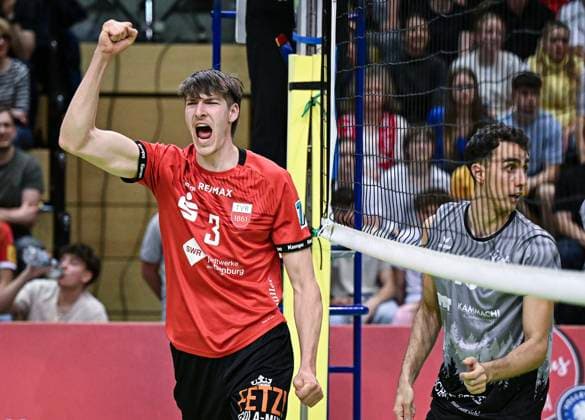 Volleyball 2 Bundesliga Season 2023 2024 TV Rottenburg TV Buehl 13 04 2024 JUBEL TV Rottenburg Jan Huber