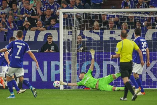 13 04 2024, Football, 2 Bundesliga, Matchday 29, Season 2023 2024, FC Schalke 04 1 FC Nuernberg, Marius Müller FC Schalke 04 Gelsenkirchen Veltins Arena NRW Germany xRHR PHOTO TRx Copyright: RHR-FOTOx RHR-FOTO TR