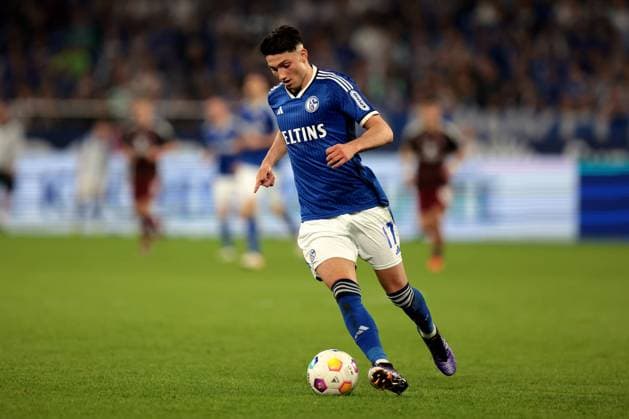 Yusuf Kabadayi FC Schalke 04 at the match of the 2 BL season 2023 24 FC Schalke 04 1 FC Nürnberg Copyright Thomas Pakusch