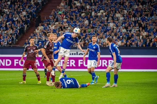 2 Soccer Bundesliga FC Schalke 04 1 FC Nürnberg 13 04 2024 Finn Jeltsch 1 FC Nürnberg, 44 , Thomas Ouwejan FC Schalke 04, 2 , Simon Terodde FC Schalke 04, 9 , Derry John Murkin FC Schalke 04, 5 2 Soccer Bundesliga FC Schalke 04 1 FC Nürnberg, 29 Matchday, on 13 04 2024, Veltins Arena, Gelsenkirchen DFL REGULATIONS PROHIBIT ANY USE OF PHOTOGRAPHS AS IMAGE SEQUENCES AND OR QUASI VIDEO Copyright: xBEAUTIFULxSPORTS Erlhofx