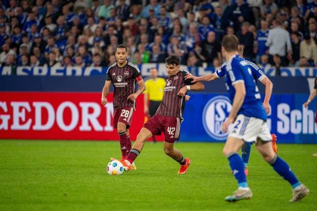 2 Soccer Bundesliga FC Schalke 04 1 FC Nürnberg 13 04 2024 Can Yialmaz Uzun 1 FC Nürnberg, 42 , Jan Gyamerah 1 FC Nürnberg, 28 2 Soccer Bundesliga FC Schalke 04 1 FC Nürnberg, 29 Matchday, on 13 04 2024, Veltins Arena, Gelsenkirchen DFL REGULATIONS PROHIBIT ANY USE OF PHOTOGRAPHS AS IMAGE SEQUENCES AND OR QUASI VIDEO Copyright: xBEAUTIFULxSPORTS Erlhofx