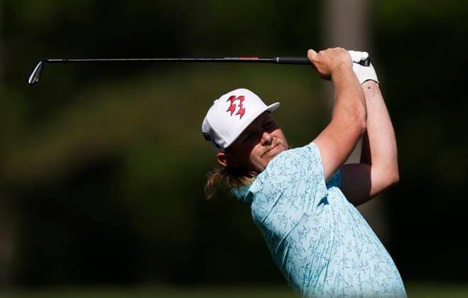 Australia s Cameron Smith hits his tee shot on the twelfth hole during the third round of the Masters Tournament at Augusta National Golf Club in Augusta, Georgia on Saturday, April 13, 2024.  AUG20240413139 JOHNxANGELILLO