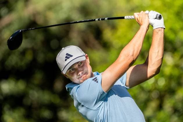 240413 Ludvig Aberg of Sweden during the third round of the 2024 Masters Golf Tournament on April 13, 2024 in Augusta Photo Petter Arvidson BILDBYRAN kod PA PA0794 bbeng golf masters the masters Augusta us masters sverige  Copyright: PETTERxARVIDSON BB240413PA082