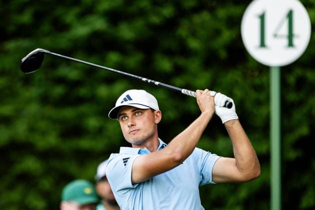 240413 Ludvig Aberg of Sweden during the third round of the 2024 Masters Golf Tournament on April 13, 2024 in Augusta Photo Petter Arvidson BILDBYRAN kod PA PA0794 bbeng golf masters the masters Augusta us masters sverige  Copyright: PETTERxARVIDSON BB240413PA097