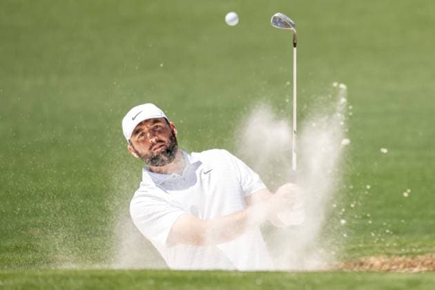 240413 Scottie Scheffler of the United States during the third round of the 2024 Masters Golf Tournament on April 13, 2024 in Augusta Photo Petter Arvidson BILDBYRAN kod PA PA0794 bbeng golf masters the masters Augusta us masters  Copyright: PETTERxARVIDSON BB240413PA112