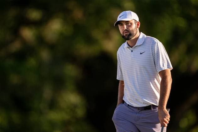 240413 Scottie Scheffler of the United States during the third round of the 2024 Masters Golf Tournament on April 13, 2024 in Augusta Photo Petter Arvidson BILDBYRAN kod PA PA0794 bbeng golf masters the masters Augusta us masters  Copyright: PETTERxARVIDSON BB240413PA130