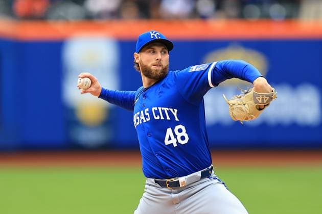 MLB, Baseball Herren, USA Kansas City Royals Vs New York Mets Kansas City Royals starting pitcher Alec Marsh 48 is throwing during the first inning of a baseball game against the New York Mets at Citi Field in New York City, New York, on April 13, 2024. New York New York United States  Copyright: xGordonxDonovanx originalFilename:donovan-kansasci240413_npHfS.jpg