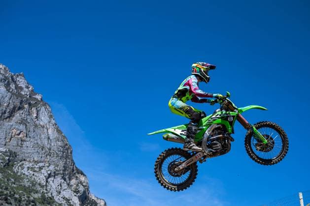 Bilder des Jahres 2024, Sport 04 April Sport Themen der Woche KW15 Sport Bilder des Tages Motocross World Championship, WM, Weltmeisterschaft Round 4-MXGP of Trentino-Pietramurata(TN)-14 Aprile 2024-MXGP Class-Romain Febvre-Team Kawasaki Factory during MXGP of Trentino, Motocross race in Pientramurata, Italy, April 13 2024  Copyright: xDavidexMessora IPAxSportx xipa-ax xx IPA_45132965 IPA_Agency_IPA45132965