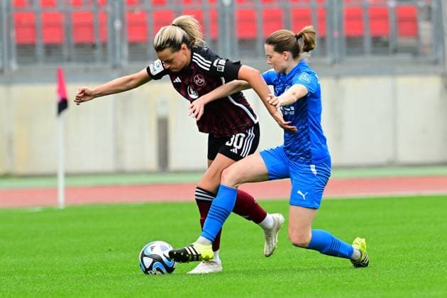 14 04 2024 Soccer Season 2023 2024 1 Womens Soccer Bundesliga 18 Matchday 1 FC Nürnberg FCN Club SGS Essen AlSch xalxscx Medina Desic 30, 1 FC Nürnberg FCN Lena Ostermeier 18, SGS Essen