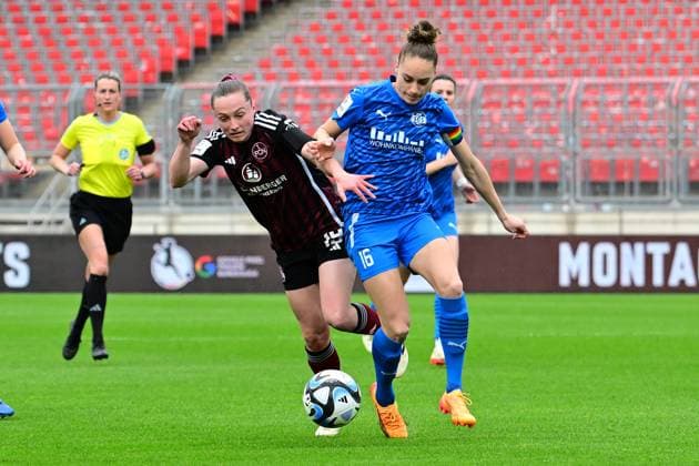14 04 2024 Soccer Season 2023 2024 1 Womens Soccer Bundesliga 18 Matchday 1 FC Nürnberg FCN Club SGS Essen AlSch xalxscx Vanessa Haim 19, 1 FC Nürnberg FCN Jacqueline Meißner Meissner 16, SGS Essen