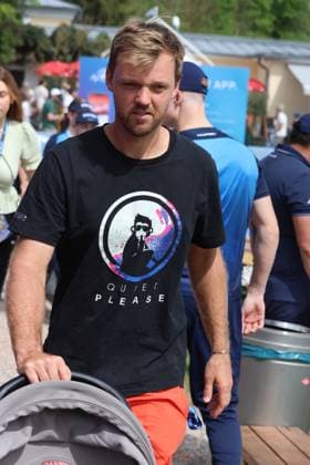 Kevin Krawietz, pushing baby carriage, side picture Tennis BMW Open 2024 14 04 2004 Munich PHOTO Mladen Lackovic LakoPress