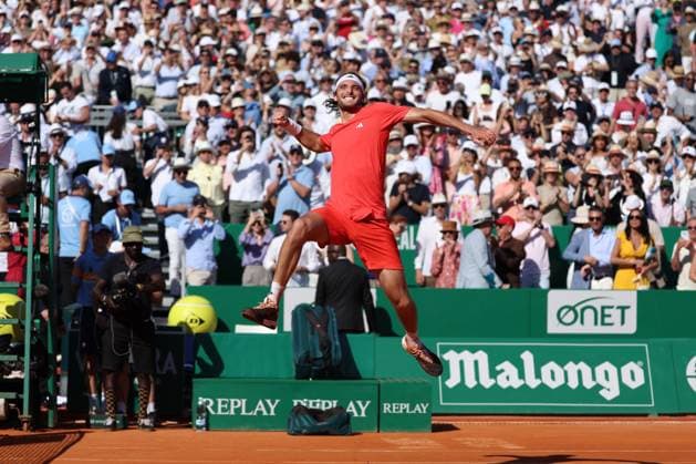 Stefanos Tsitsipas (Gre) TENNIS : Rolex Monte Carlo Masters - 14 04 2024 AntoineCouvercelle Panoramic 
