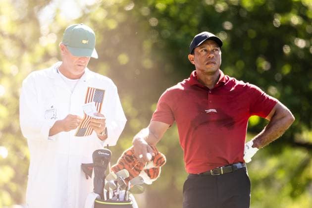240414 Tiger Woods of the United States during the final round of the 2024 Masters Golf Tournament on April 14, 2024 in Augusta Photo Petter Arvidson BILDBYRAN kod PA PA0795 bbeng golf masters the masters Augusta us masters  Copyright: PETTERxARVIDSON BB240414PA012