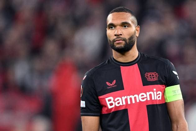 LEVERKUSEN - Jonathan Tah of Bayer 04 Leverkusen during the UEFA Europa League quarter-final match between Bayer 04 Leverkusen and West Ham United at the BayArena on April 11, 2024 in Leverkusen, Germany. ANP Hollandse Hoogte UEFA Europa League 2023 24 2023 2024 xVIxANPxSportx xGerritxvanxKeulenxIVx 496051940 originalFilename: 496051940.jpg
