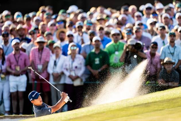 240414 Collin Morikawa of the United States during the final round of the 2024 Masters Golf Tournament on April 14, 2024 in Augusta Photo Petter Arvidson BILDBYRAN kod PA PA0795 bbeng golf masters the masters Augusta us masters  Copyright: PETTERxARVIDSON BB240414PA238