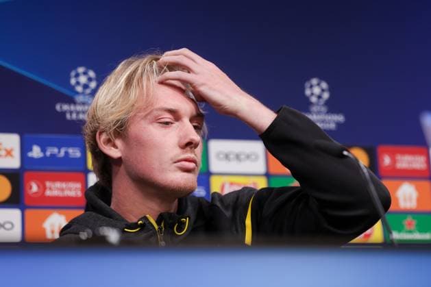 15 04 2024, Football, Season 2023 2024, UEFA Champions League, UCL, Press conference, Borussia Dortmund Atletico Madrid, Press conference with Julian Brandt Borussia Dortmund , Dortmund Signal Iduna Park NRW Germany xRHR PHOTO DEx Copyright: DennisxEwert RHR-FOTOx RHR-FOTO DE