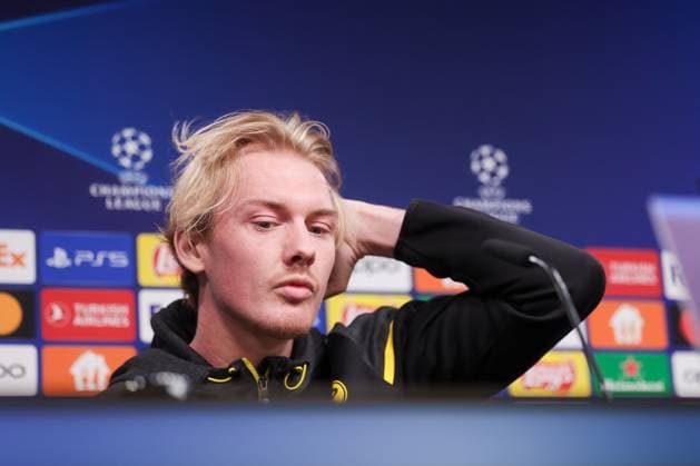 15 04 2024, Football, Season 2023 2024, UEFA Champions League, UCL, Press conference, Borussia Dortmund Atletico Madrid, Press conference with Julian Brandt Borussia Dortmund , Dortmund Signal Iduna Park NRW Germany xRHR PHOTO DEx Copyright: DennisxEwert RHR-FOTOx RHR-FOTO DE