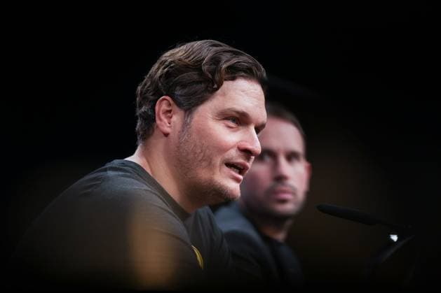 15 04 2024, Football, Season 2023 2024, UEFA Champions League, UCL, Press conference, Borussia Dortmund Atletico Madrid, Press conference with coach Edin Terzic Borussia Dortmund , Dortmund Signal Iduna Park NRW Germany xRHR PHOTO DEx Copyright: DennisxEwert RHR-FOTOx RHR-FOTO DE