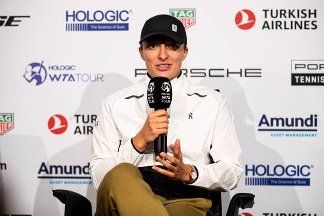 Tennis, WTA tournament in Stuttgart, press conference