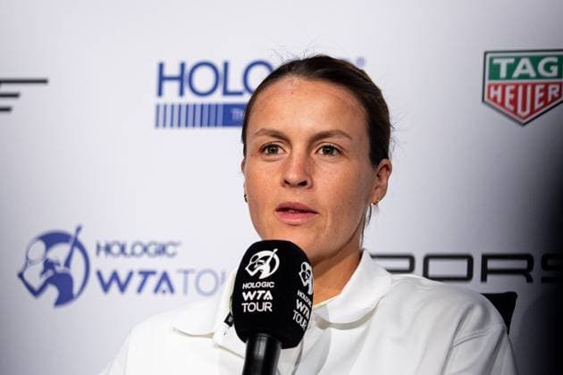 Maria Tatjana GER WTA Ranking 66 in an interview GER Porsche Tennis Grand Prix GP Stuttgart 2024, Porsche Arena, 15 04 2024 GER Porsche Tennis Grand Prix GP Stuttgart 2024 Porsche Arena, 15 04 2024 Stuttgart Copyright: xEibner-Pressefoto RogerxBuerkex EP