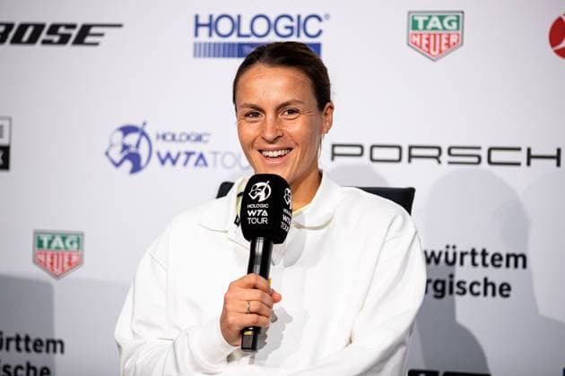 Maria Tatjana GER WTA Ranking 66 in an interview GER Porsche Tennis Grand Prix GP Stuttgart 2024, Porsche Arena, 15 04 2024 GER Porsche Tennis Grand Prix GP Stuttgart 2024 Porsche Arena, 15 04 2024 Stuttgart Copyright: xEibner-Pressefoto RogerxBuerkex EP