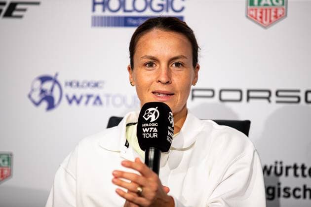 Maria Tatjana GER WTA Ranking 66 in an interview GER Porsche Tennis Grand Prix GP Stuttgart 2024, Porsche Arena, 15 04 2024 GER Porsche Tennis Grand Prix GP Stuttgart 2024 Porsche Arena, 15 04 2024 Stuttgart Copyright: xEibner-Pressefoto RogerxBuerkex EP