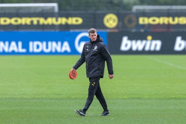 15.04.2024, Fussball, Saison 2023 2024, UEFA Champions League, UCL, Abschlusstraining, Borussia Dortmund - Atletico Madrid, Co-Trainer Sven Bender (Borussia Dortmund), Dortmund Signal Iduna Park NRW Deutschland xRHR-FOTO DEx *** 15 04 2024, Football, Season 2023 2024, UEFA Champions League, UCL, Final training, Borussia Dortmund Atletico Madrid, Co Coach Sven Bender Borussia Dortmund , Dortmund Signal Iduna Park NRW Germany xRHR PHOTO DEx Copyright: DennisxEwert RHR-FOTOx RHR-FOTO DE