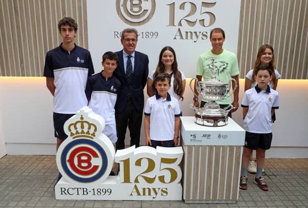 Tennis, ATP tournament in Barcelona, presentation of the trophy with Rafael Nadal